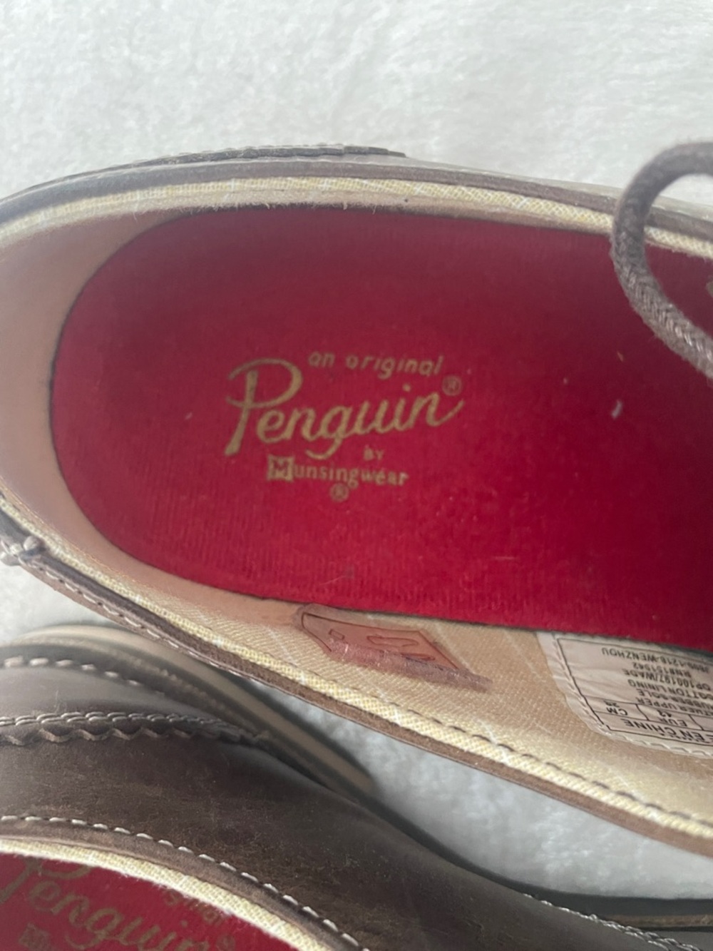 Original Penguin Men's Dark Brown Leather Lace-Up Oxfords - Picture 2 of 13